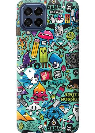 Чохол силіконовий на телефон samsung galaxy m53 m536b стікер бомбінг 1 "693u-2608-58250"