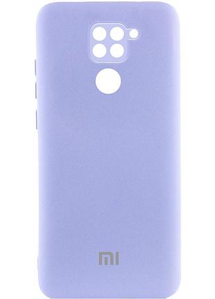 Чехол silicone cover lakshmi full camera (aaa) with logo для xiaomi redmi note 9 / redmi 10x сиреневый / dasheen