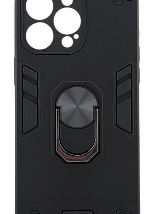 Чехол armored ring для apple iphone 15 pro max противоударный с подставкой кольцо черный