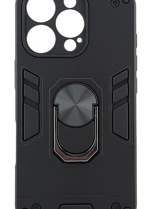 Чехол armored ring для apple iphone 16 pro противоударный с подставкой кольцо черный