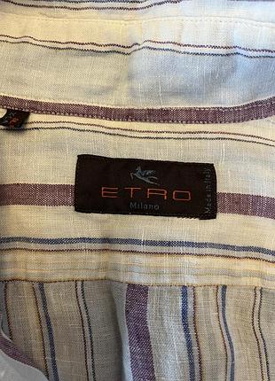 Etro рубашка 100% лён 3