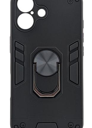 Чохол armored ring для apple iphone 17 протиударний з підставкою кільце чорний