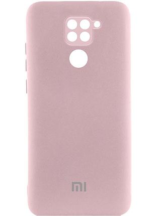 Чехол silicone cover lakshmi full camera (aaa) with logo для xiaomi redmi note 9 / redmi 10x розовый / pink sand