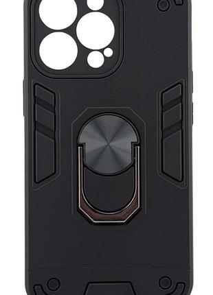 Чехол armored ring для apple iphone 13 pro противоударный с подставкой кольцо черный