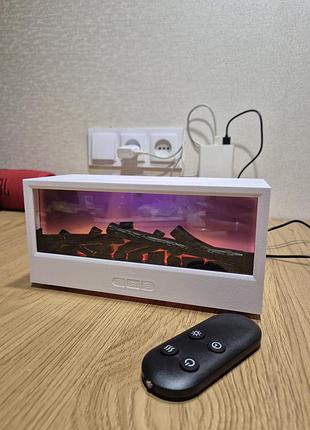 Камин декоративный с эффектом пламени led (увлажнитель, usb, пульт)