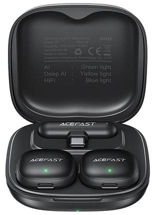 Петличный беспроводной микрофон acefast r1 lightning black