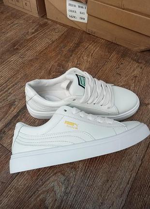 Кросівки puma suede xl білі шкіряні