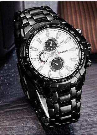 Черные металлические мужские часы