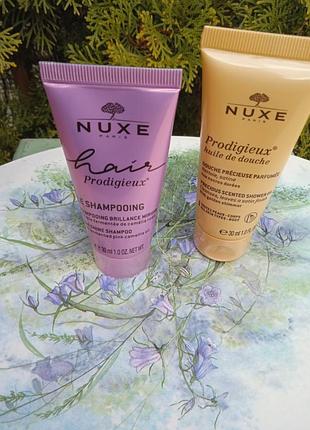 Шампунь и гель от nuxe 30 ml все запечатано
