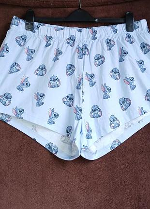Шорты женские домашние,  stitch,  l, eur 42-44