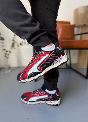 A$ap rocky x puma inhale distressed pack black pop red