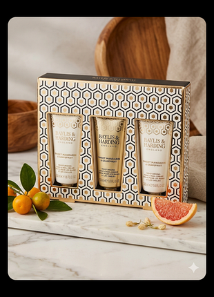 Подарунковий набір кремів для рук baylis & harding (англія) — sweet mandarin & grapefruit
