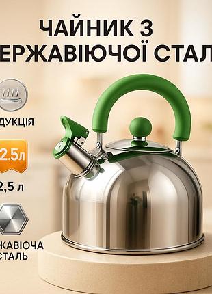 Чайник для газовых плит, кухонный чайник с ручкой и свистком качественный для газовой плиты cg-39