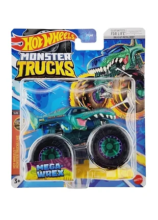 Машинка-позашляховик hot wheels monster truck mega wrex 2023 live 5/8