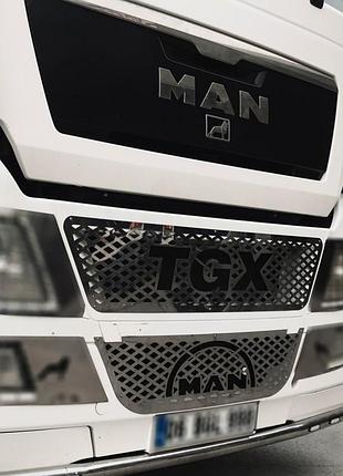 Накладки на переднюю решетку man tgx е5 нержавеющая сталь