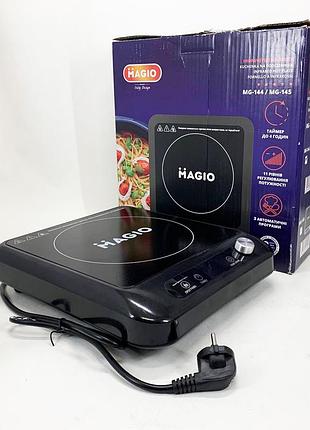 Плита електрична настільна професійна magio mg-145 2000 вт, електрична плита для приготування їжі di-10