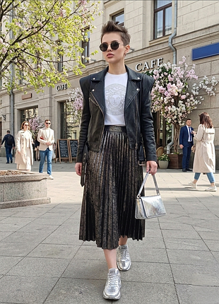 ​сяй у стилі zara: металізована мрія у довжині міді 🖤✨