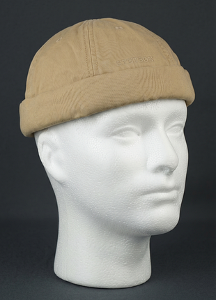 Шапка докер stetson old cotton donker докерка бини текстильная бежевая мужская легкая регулируемая на ремешке оригинал l (58-59) carhartt kangol