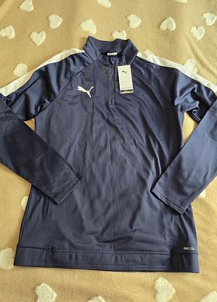 Puma teamliga 1/4 zip лонгслив на флисе, оригинал, размер m