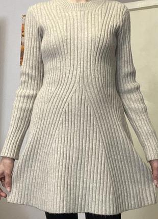 H&amp;m шикарное базовое платье мини с шерстью (5 %) как новое
