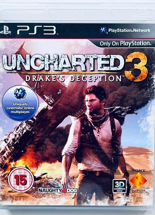 Uncharted 3: drake's deception, б/у, английская версия - диск для playstation 3