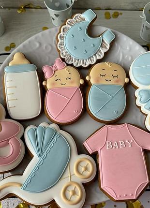 Пряники для гендер паті, baby shower, gender party  пряники для кенді бару на baby shower, gender party