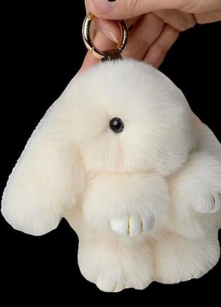 Брелок кролик fluffy rabbit белый 15cm