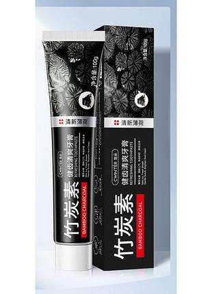 Осветляющая зубная паста cwinter bamboo charcoal refreshing toothpaste с активированным углем бамбука 100мл