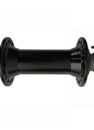 Втулка передняя алюминиевая black на промподшипнике (v-brake), 36h
