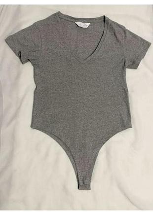 Primark базовый серый боди как новый