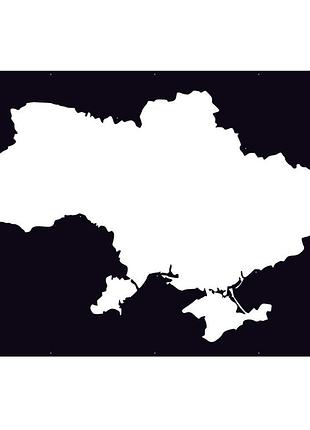 Мапа україни з металу, силует 100х146 см