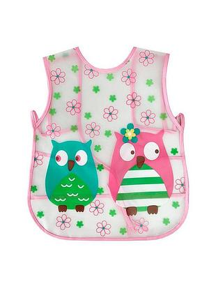 Слинявчик клейончатий на зав`язках mgz-0607(pink)
