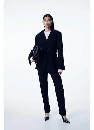 Элегантные узкие брюки с разрезом h&amp;m,p. 36