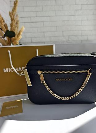 Женская сумка michael kors jet set large saffiano leather crossbody оригинал