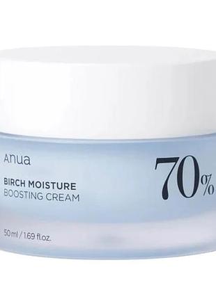 Успокаивающий крем с берёзовым соком anua birch 70% boosting cream moisture 50 мл