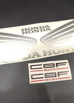 Наклейки на мотоцикл бак пластик honda на мотоцикл хонда cbf цбф 500 серебристый металлик крылья