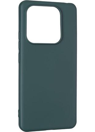 Чехол fiji full soft premium для xiaomi redmi note 14 5g противоударный бампер с микрофиброй dark green