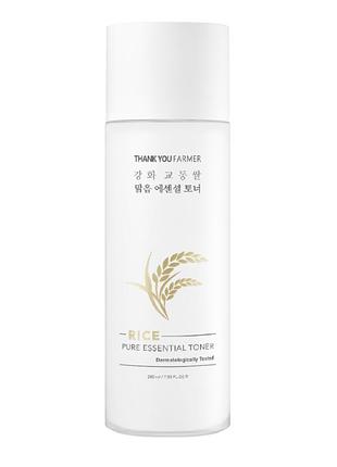 Тонер с экстрактом риса thank you farmer rice pure essential toner 200 мл