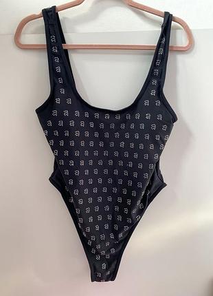 Суцільний купальник alexander wang чорний xl
