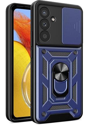 Чехол fiji camera defence для samsung galaxy s25 fe 5g (s731) бампер с защитой камеры и подставкой dark blue