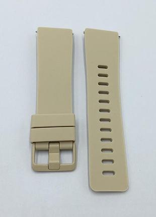 Силіконовий ремінець на fitbit versa / fitbit versa 2. ремінець fitbit lite. різні кольори. бежевий