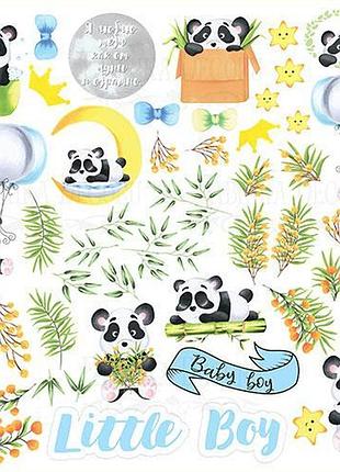 Лист с картинками для вырезания my little panda boy 30,5х30,5 см