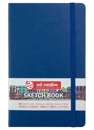 Блокнот для графики talens art creation а5 (13х21см) 140г/м2 80л navy blue royal talens