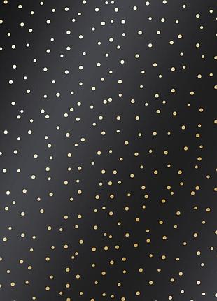 Лист односторонней бумаги с фольгированием, дизайн golden drops black, 30,5см х 30,5 см