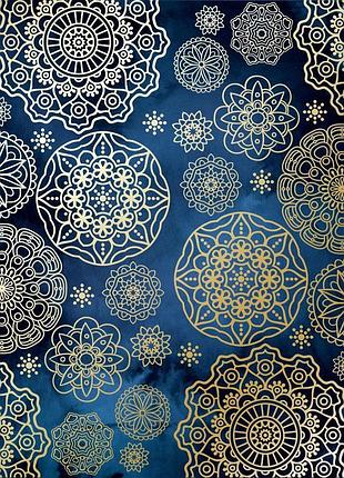 Лист односторонней бумаги с фольгированием, дизайн golden napkins night garden, 30,5см х 30,5 см