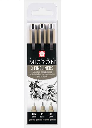 Набір лінерів pigma micron design 3шт., sakura