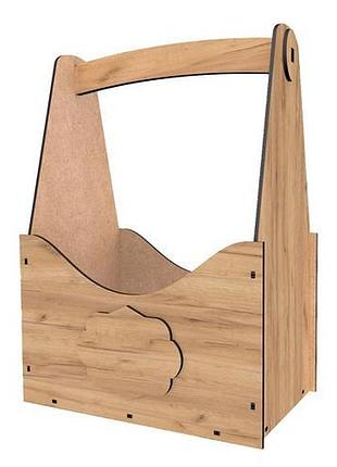 Кошик для подарунків, квітів і фруктів, 217х126х300 мм, набір diy #398 oak