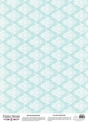 Деко веллум (лист кальки с рисунком) damask heavenly, а3 (29,7см х 42см)