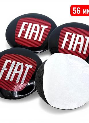 Наклейка с логотипом fiat фиат 56 мм алюминиевые 4 штуки.