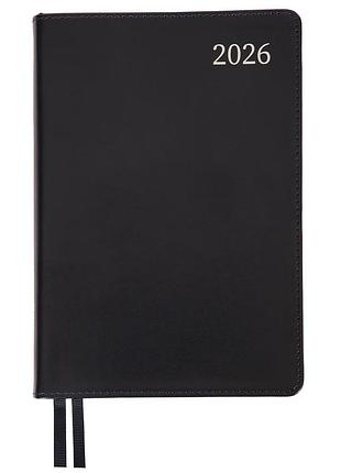 Деловой ежедневник датированный 2026 leo planner aldento а5 368 стр. интегральный черный